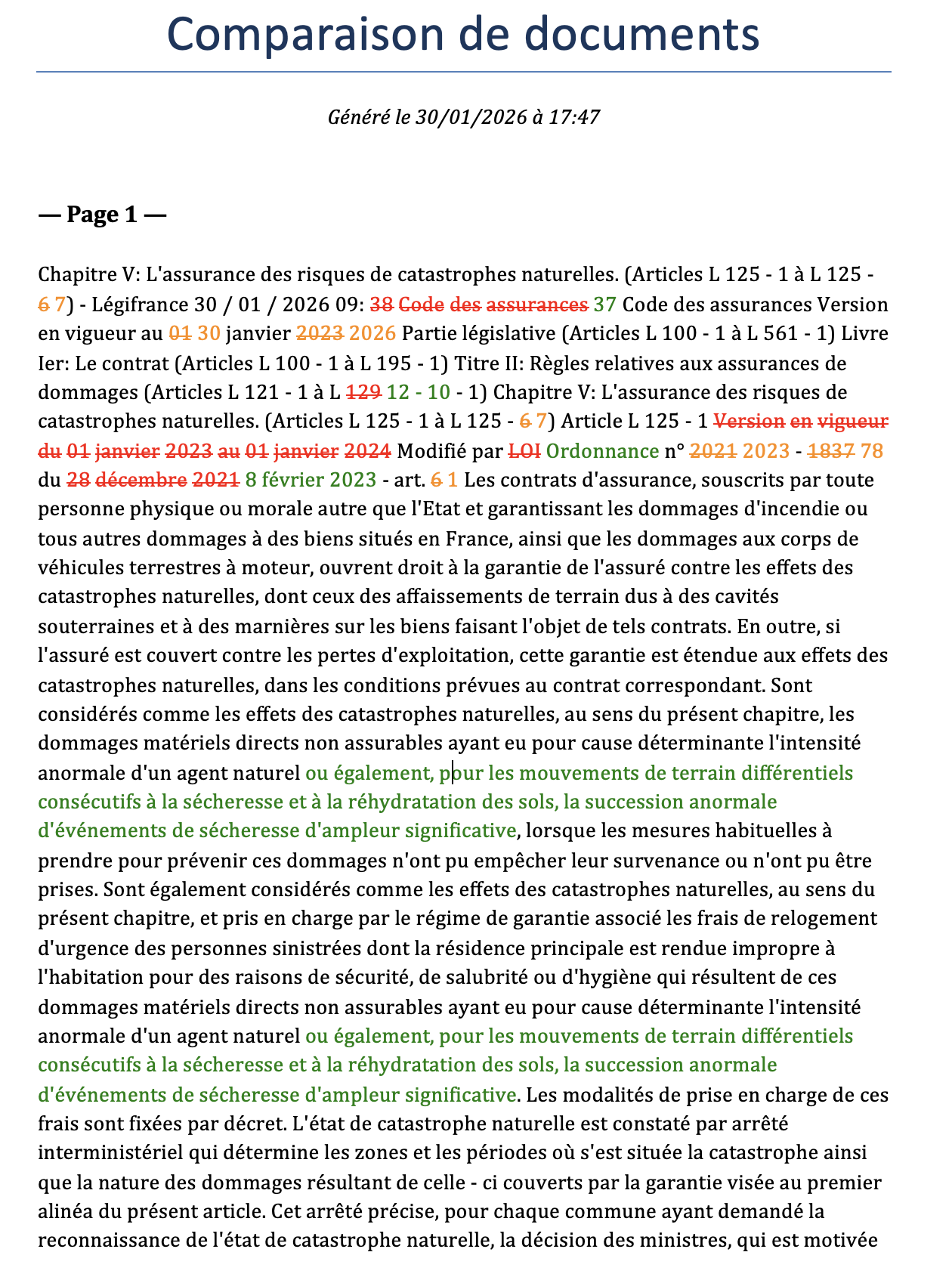 Menu d'export WeCompare